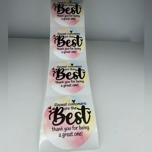 Repeat Customers Arethe Best!" stickers 100pcs| shipping supplies new - Picture 9 of 13
